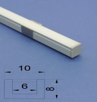 Led Aluminium 2 metre profile Frosted Lid