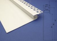 Shadow Gap Plaster in Profile For Led Strip 2.5 metre recessed