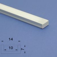 Led Aluminium Profile Frosted Lid 2 metre
