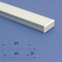 LED Aluminium Profile 3 Metre Frosted Lid