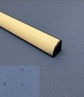 Black LED Aluminium 2 metre Corner profile Opal Lid