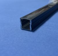 LED Black Aluminium 2 Metre profile Black Lid